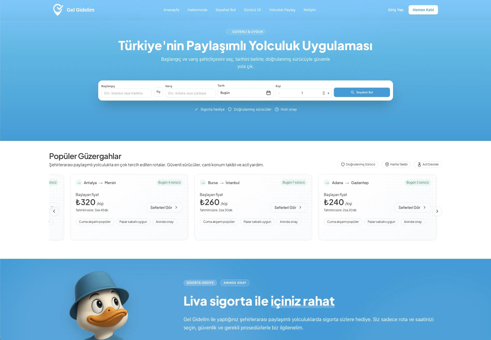 Gel Gidelim proje ön izlemesi
