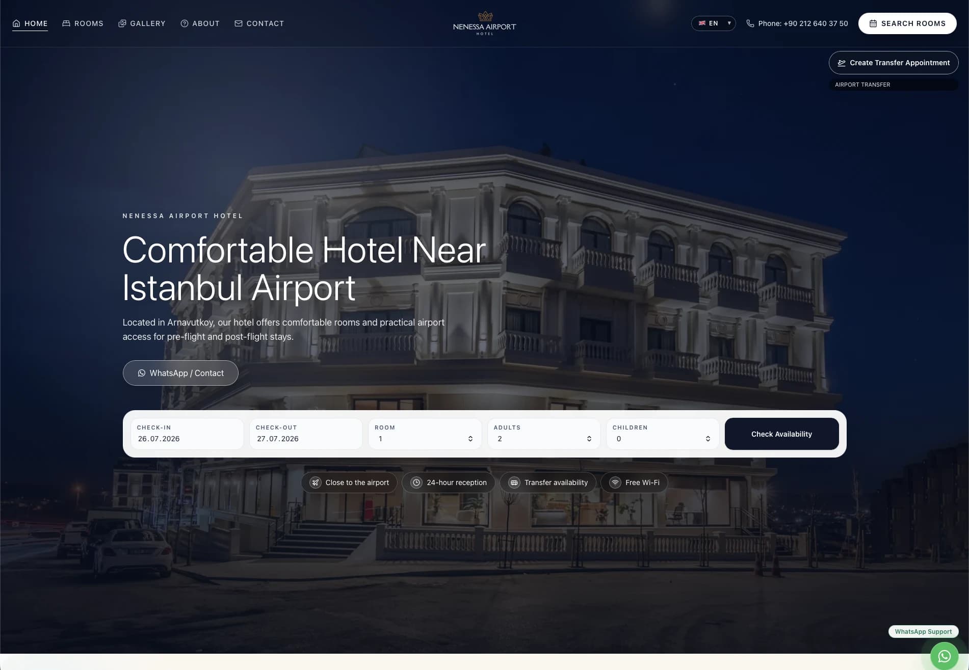 Nenessa Airport Hotel proje ön izlemesi